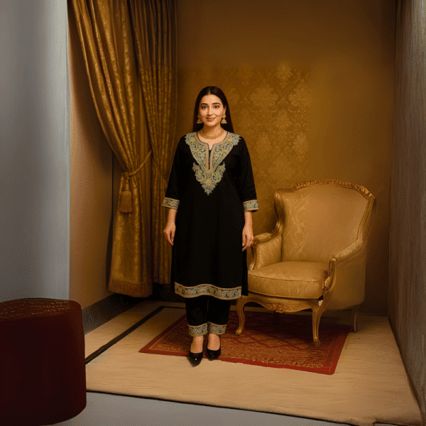 Premium Rayon Embroidered Coat Set – Elegant Ethnic Ensemble - Image 2