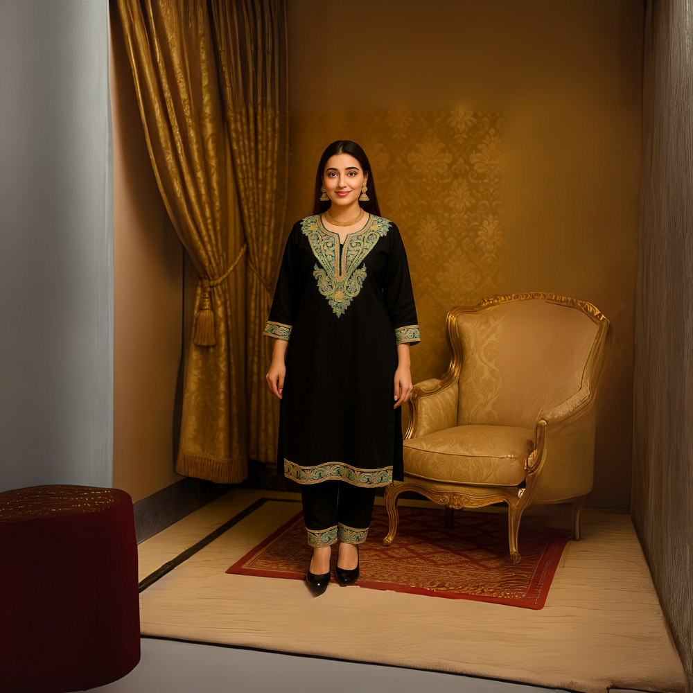 Premium Rayon Embroidered Coat Set – Elegant Ethnic Ensemble - Image 2