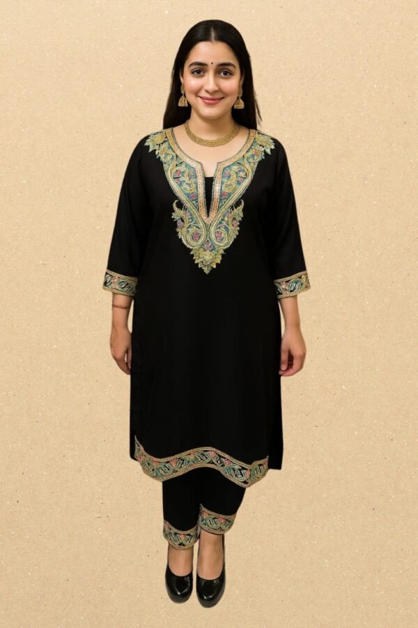 Premium Rayon Embroidered Coat Set – Elegant Ethnic Ensemble